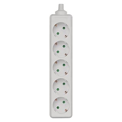 EMOS SCHUKO - Blocco multipresa a 5 vie senza cavo, con sicurezza per bambini, per uso interno, blocco multipresa di ricambio senza interruttore