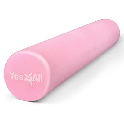 Yes4All Foam Roller - Rullo In Schiuma Ultra Leggero In EVA Ad Media Densità Lungo 30/45/61/91 CM Per Schiena, Gambe, Allenamenti, Palestra, Pilates, Fitness, Yoga