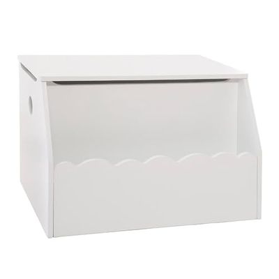 Speelgoedkist en kinderbibliotheek, wit, L 57,5 x D 37,5 x H 38,5 cm