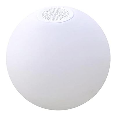 Boule lumineuse enceinte bluetooth sans fil LED blanc/multicolore dimmable BOBBY PLAY Ø30cm avec télécommande et socle induction