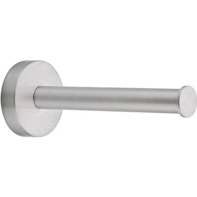tesa Moon Portarrollos para rollo de repuesto, aspecto de acero inoxidable, autoadhesivo, tecnología de montaje adhesiva, 49 x 49 x 120 mm