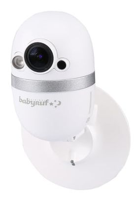 Babyruf Baby CC 1000 Babyphone avec caméra IP/WiFi, Vision Nocturne et interphone, contrôle Via Application Smartphone Blanc