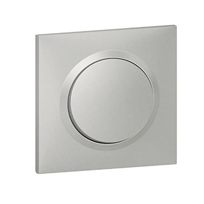 Legrand - Poussoir dooxie 6A 250V~ livré avec plaque carrée alu