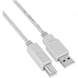 Nilox USB2-AB-MM3-B Câble USB A USB B Male Connector/Male Connecteur Blanc 3 m