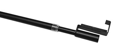 GARDINIA Bacchetta per Tendine, Estensibile, Asta per Tende fissabile Senza Trapano né Viti, Ø 7/9 mm, 90-130 cm, Metallo, Nero