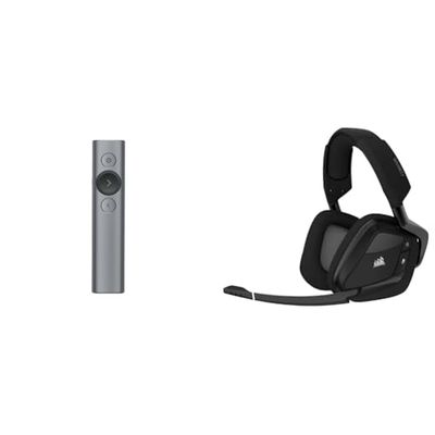 Logitech Spotlight Presentador Inalámbrico, & Corsair Void RGB Elite Auriculares Inalámbricos