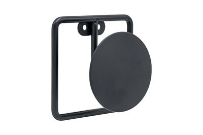 Cime – Perchero DOT 1 cabezal, color negro y acero negro. Ideal para colgar tu ropa en la entrada o en cualquier otro lugar. 9 cm. Altura: 12 cm. Longitud: 12 cm y 6 cm. Grosor: 61 mm