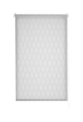 Estoralis | Davos | modern design rullgardin | ingen genomskinlig nätborrning | färg | vit/grå, 60 x 150 cm (bredd/höjd) tygstorlek 57 x 150 cm | fönster- och dörrgardiner