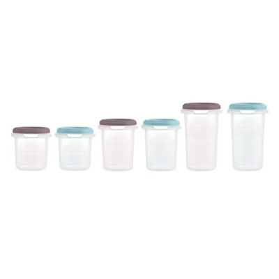 Miniland Hermisized Terra Set van 6 stuks (200 ml, 250 ml, 330 ml), veilig, robuust en vaatwasmachinebestendig, geschikt voor magnetron en vriezer