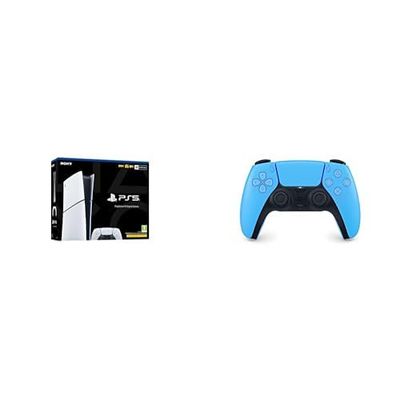 Playstation PS5 Slim (Digital) & DualSense Wireless Controller Starlight Blue