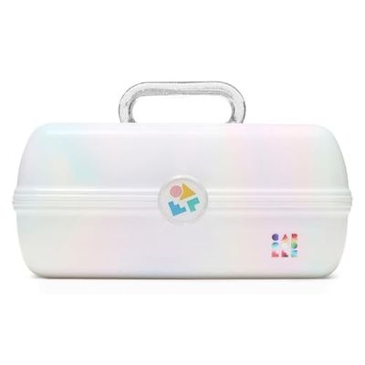 Caboodles Rainbow RAD - Organizador de Maquillaje para niña sobre la Marcha, Ópalo Blanco, 1 Count (Pack of 1)