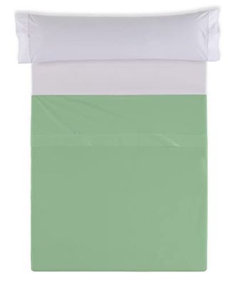 Sábana encimera color verde albahaca - Cama de 180 cm_AlexandraHouse