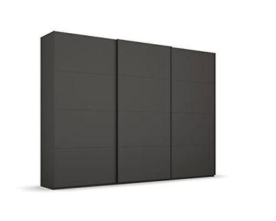 Rauch Möbel Beluga zweefdeurkast kast kast grafiet, 3-deurs, inclusief 3 kledingstangen, 3 legplanken, BxHxD 270x236x69 cm