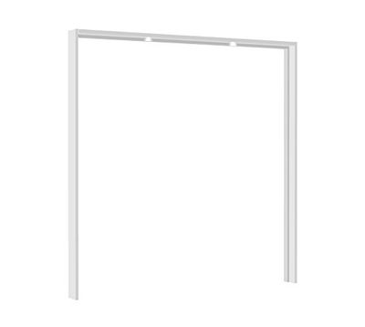 Forte Cadre Passe-Partout, Matériau Dérivé du Bois, Blanc, 230,9 x 23,8 x 215,1 cm