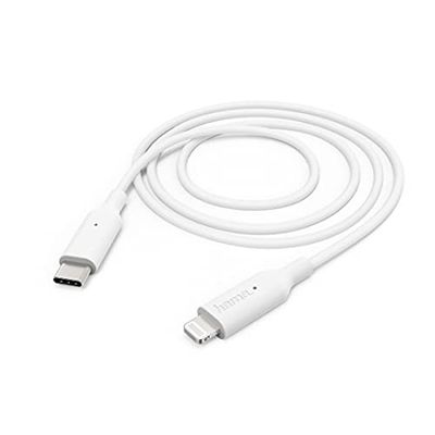 Hama | Cabo de carregamento compatível com iPhone (cabo de dados e carregamento rápido tipo C para Lightning, carregador compatível com iPhone, 1 m) branco