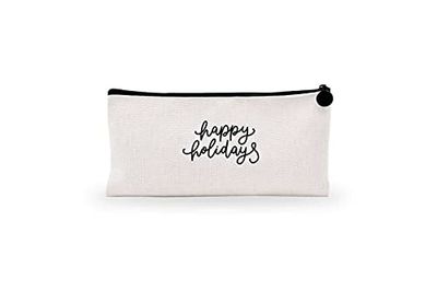 Bonamaison Digitaal bedrukt canvas etui met ritssluiting, etui met ritssluiting, pennenzak voor school, canvas voor kinderen, jongens, meisjes, 100% katoen, uniseks, 1 stuk, 21 x 12 cm
