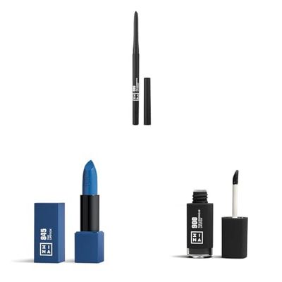 3INA MAKEUP - The Longwear Lipstick 900 + The Lipstick 845 + The Automatic Lip Pencil 900 - Longwearing and Waterproof Lip Liner & Lipstick - Creamy and Hydrating Formulas - Vegan - Cruelty Free