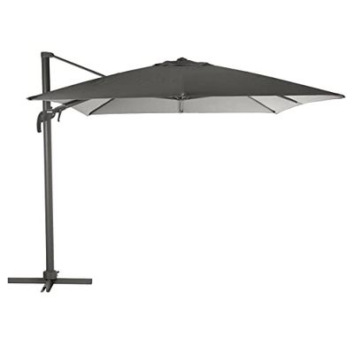 Hespéride - Parasol déporté carré inclinable Éléa Ardoise et Graphite
