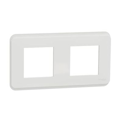 Schneider Electric NU400418 Unica Pro afdekplaat, wit, 2 stuks