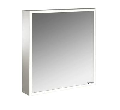 EMCO Armario con espejo iluminado Prime con iluminación LED completa, armario con espejo de baño de alta calidad como modelo empotrado, mueble de baño con 2 puertas, blanco neutro