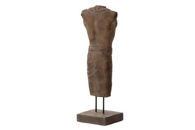 PEDESTAL TERRACOTA MARRON 35x35x70 CM
