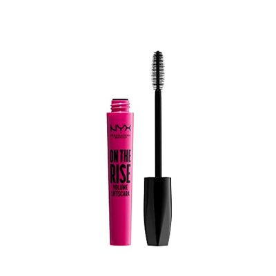NYX Professional Makeup On The Rise Volume Liftscara, Instant Lifting & Volumising Mascara, Hourglass Elastomer Brush, 10 ml, Colour: Extreme Black