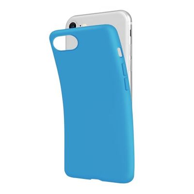 SBS Cover per iPhone SE 2022/2020/8/7 Azzurro Cerulean Pantone 2191 C, Custodia Morbida e Flessibile Antigraffio, Cover Sottile e Comoda da Tenere in Tasca, Compatibile con Ricarica Wireless