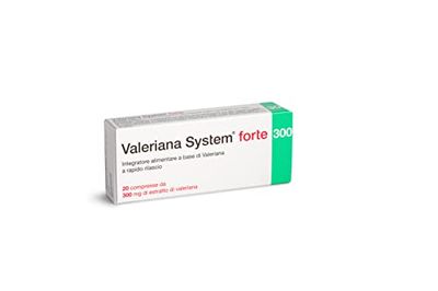 Valeriana System Forte, Integratore Alimentare a Base di Valeriana 20 Compresse, Favorisce un Sonno Ottimale