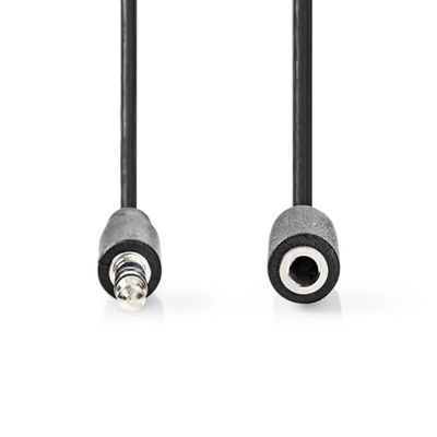 Nedis Stereo Audio Kabel - 3.5mm Mannelijk - 3.5mm Socket - Vernikkeld - 1.00m - Rond - Label