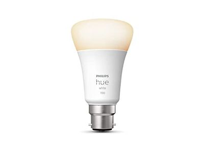Philips Hue Lampadina LED Smart Smart Bianca [attacco a baionetta B22] – 1100 lumen (equivalente a 75 W), funziona con Alexa, Google Assistant e Apple Homekit