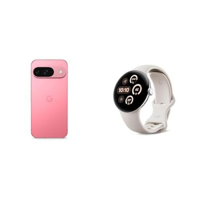 Google Pixel 9 - Smartphone Android sbloccato con Gemini, fotocamera avanzata, batteria con 24 ore di autonomia e display Actua da 6,3" - Rosa peonia, 256GB + Watch 3