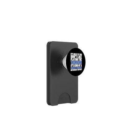 El trombón es para gente inteligente Trombonista divertido PopSockets PopWallet para MagSafe