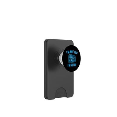 Diseño divertido de boom box I'm Not Old I'm Retro PopSockets PopWallet para MagSafe