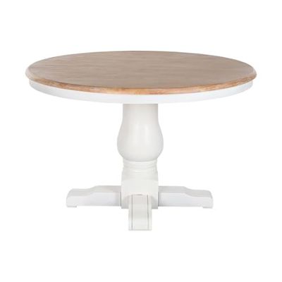 MESA REDONDA COMEDOR OLMO 120X120X76 BLANCO