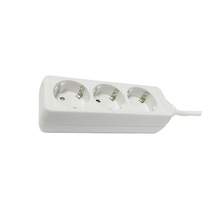 Base eléctrica de 3 Tomas y Cable de 3 m, Ideal para Conexiones múltiples y fácil Acceso a energía en Espacios reducidos.