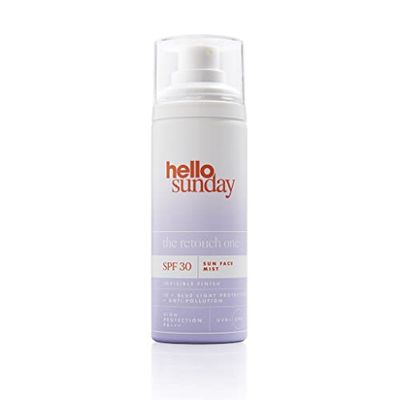 hello sunday | Bruma facial invisible en formato spray con ácido hialurónico, FPS 30, 75 ml