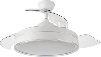 Eden pulse Witte ventilator DC 72 W, 6120 lm, met 3 uitklapbare vleugels, met timer