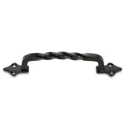 Amig - Puxador - modelo 1002 - Fabricado em aço - hardware rústico - Medida: 130 mm - sem placa - Inclui parafusos - Ideal para móveis - Acabamento: Preto