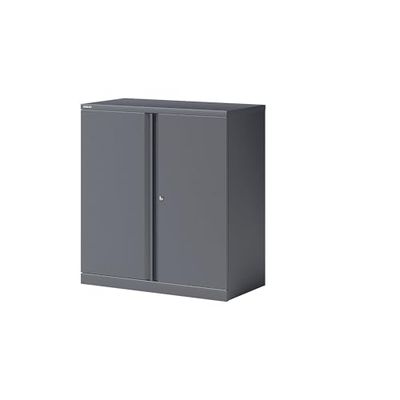 Bisley Armario con Puerta Essentials, con 1 Compartimento para Suelo de 2 Pisos, Metal, 634 Antracita Gris, 47 x 91.4 x 100 cm