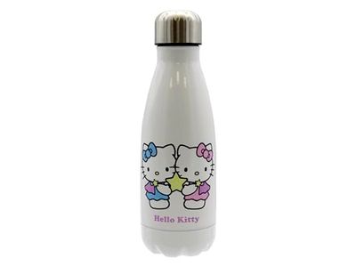 CYPBRANDS CyP Brands-Hello Kitty Sanrio Bouteille d'eau Bidon Gourde Horoscope Gémeaux 550 ml Blanc Produit officiel