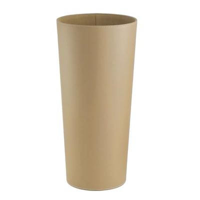 DRW Paraguero piel vegana redondo beige 26x26x55 cm