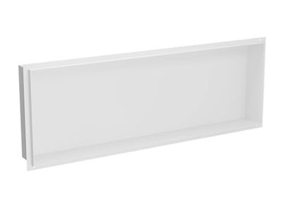 Mexen Étagère encastrable sans collerette 90x30 cm en Acier Inoxydable X-Wall-NR - Blanc - 1921903010