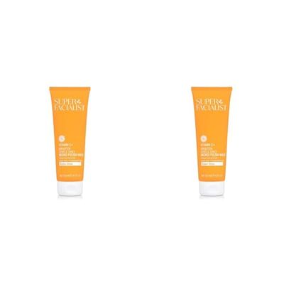 Super Facialist - Vitamin C + Brighten Gentle Daily Micro Polish Wash, Face Wash for Removing Dead Cells & Daily Impurities with Biodegradable Micro Beads, Vegan Friendly, 125ml (Pack of 2)