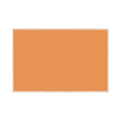 Bi-Office Lavagna Magnetica Earth New Basic Tangerine, 58,5 x 38,5 cm, Superficie in Acciaio Laccato, Cornice in Pino Naturale