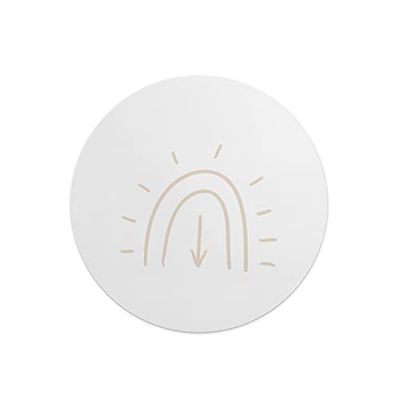 Questo Casa, Rund musmatta med digitalt tryck, halkfri baksida, för kontor och hem, diameter: 22 cm