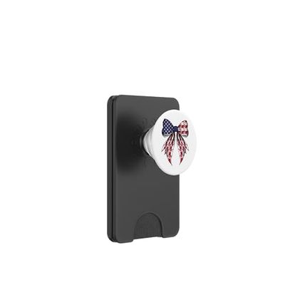 Tabla de surf Surfing Surfer 4 de julio Bandera americana patriótica PopSockets PopWallet para MagSafe