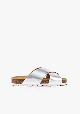 Conguitos Shopia, sandalen voor dames, zilver, 35 EU