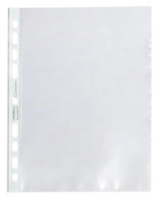 Exacompta - Ref 51100E - Box of 500 A5 Forever Perforated Pockets in Recycled Grained Polypropylene - Thickness 6/100th - Dimensions: 16.8 x 21.5 cm - Translucent Crystal