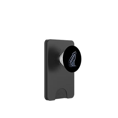 Lobo Aullando Luna Lobos PopSockets PopWallet para MagSafe