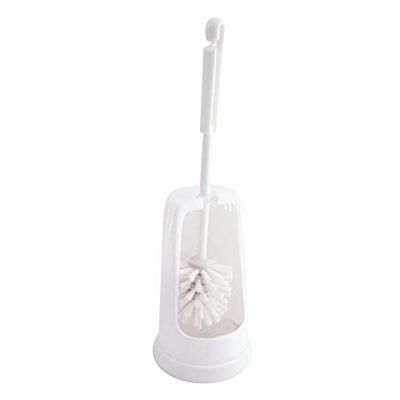 2WORK Brosse WC en plastique Blanc